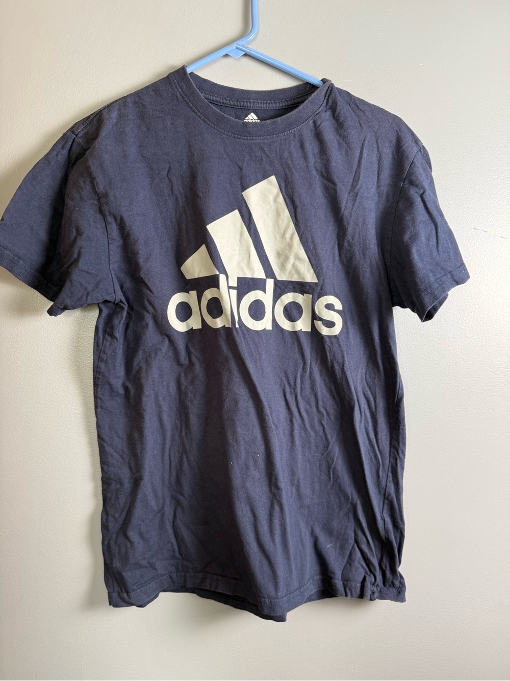 Adidas Golf Logo T Shirt Men's Short Sleeve Navy Blue Sz M